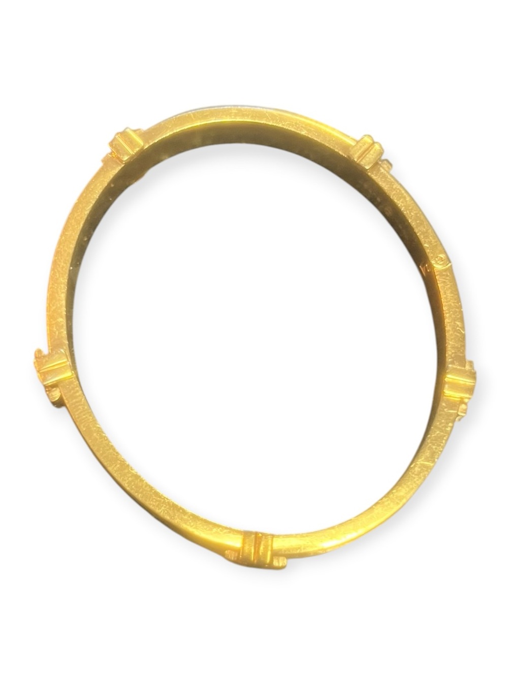 Tory Burch Classic Logo Hinge Bangle 168864 IN TORY GOLD, Authentic‼️